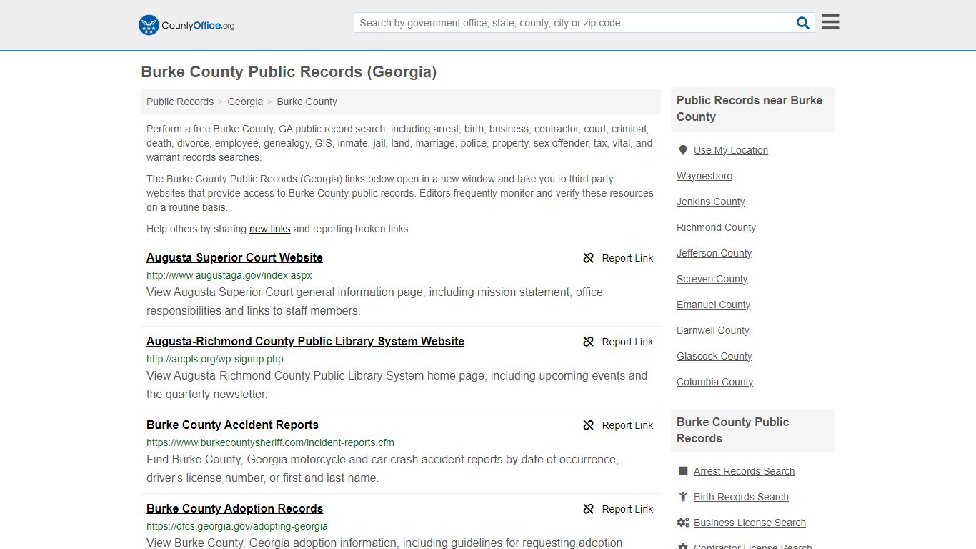 Burke County Public Records (Georgia) - County Office