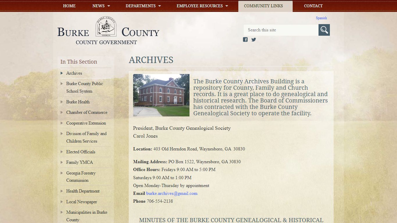 Archives - Burke County, Georgia